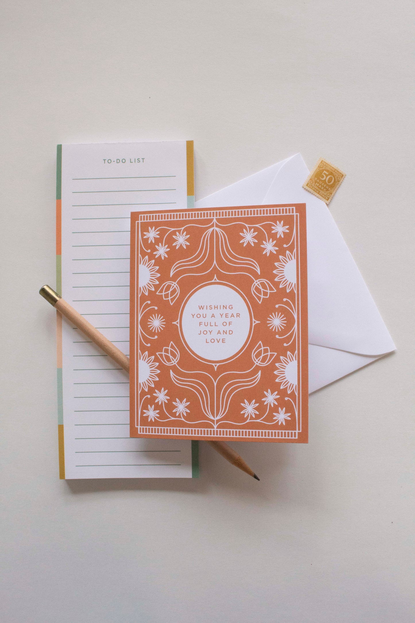 Rust Floral Joyful Year Birthday