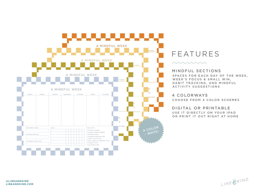 Checkerboard Weekly Planner