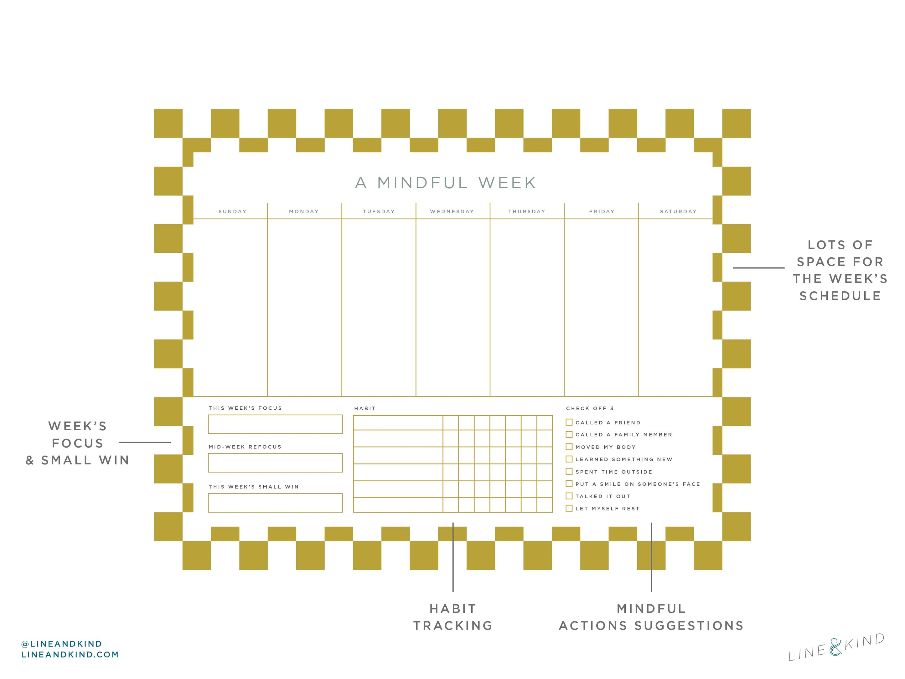 Checkerboard Weekly Planner | Digital Download | iPad or Printable ...
