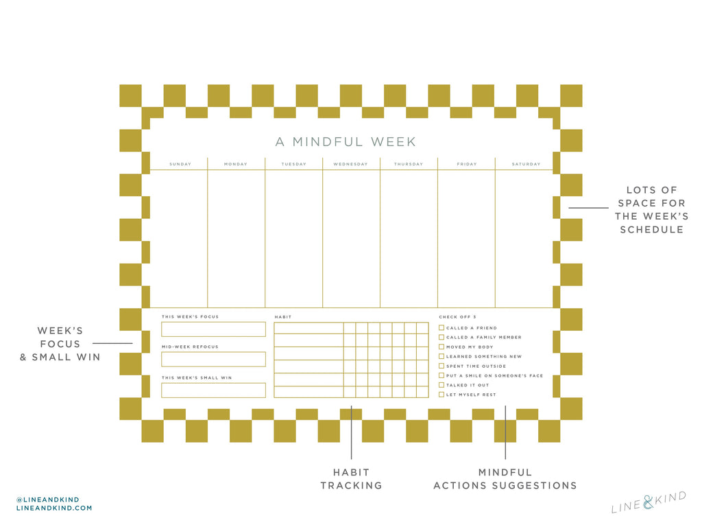Checkerboard Weekly Planner