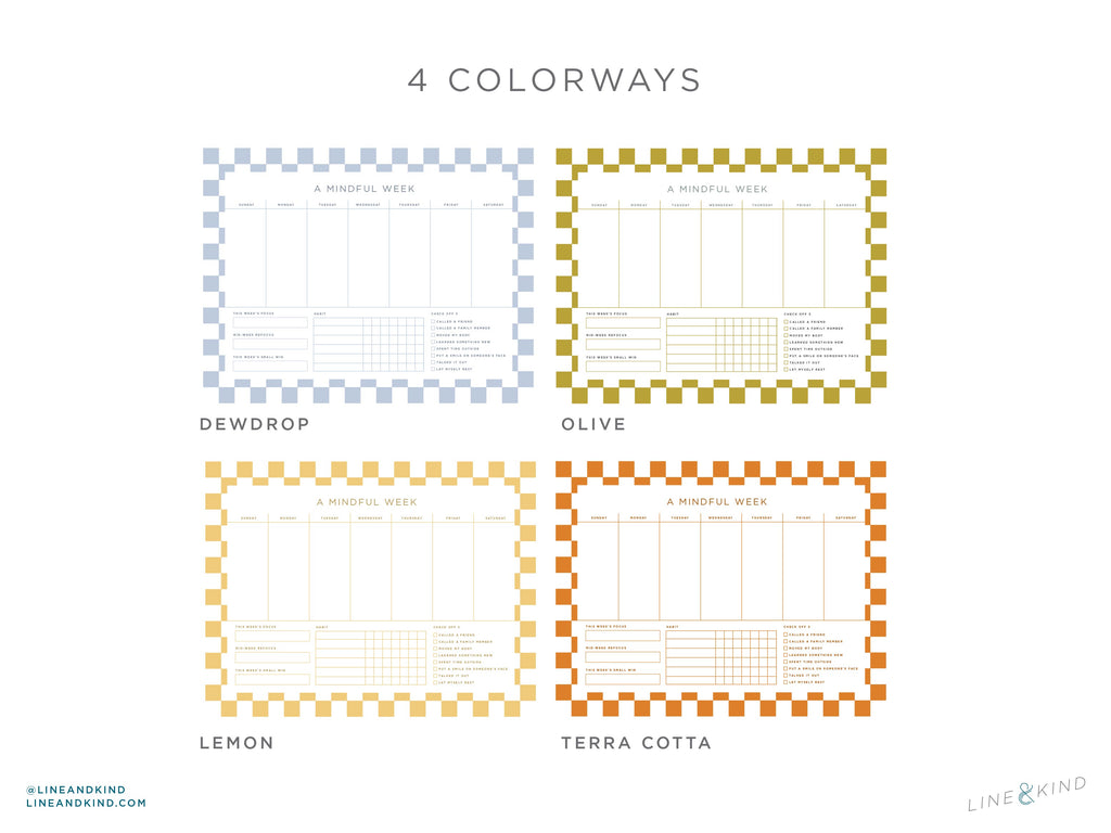 Checkerboard Weekly Planner