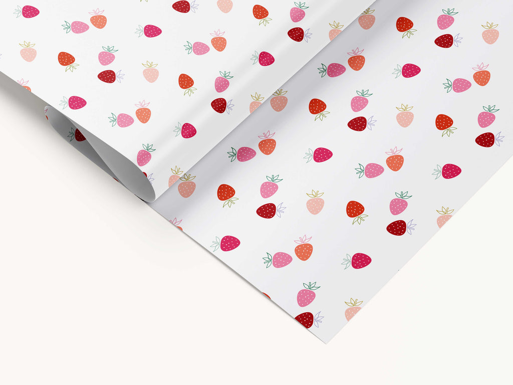 Freshly Picked Strawberries Wrapping Paper