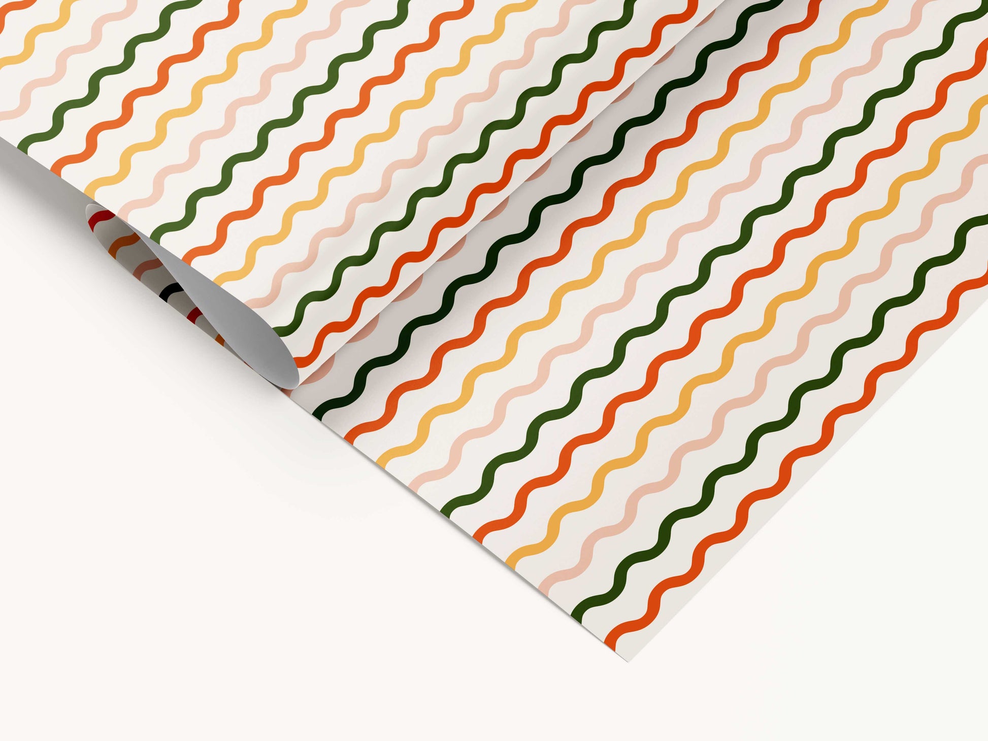Wavy Ribbons Wrapping Paper