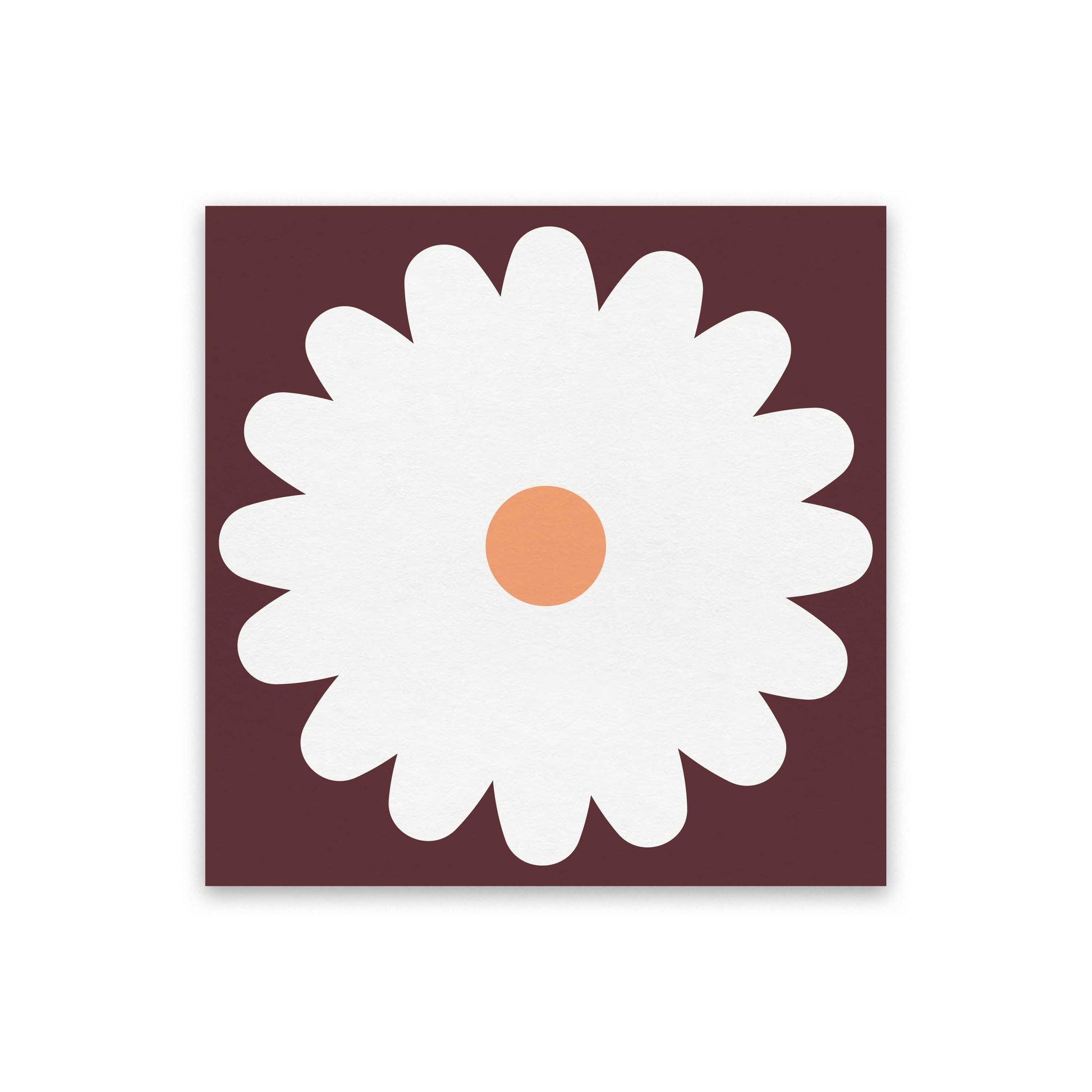 Bordeaux Daisy Sticky Note