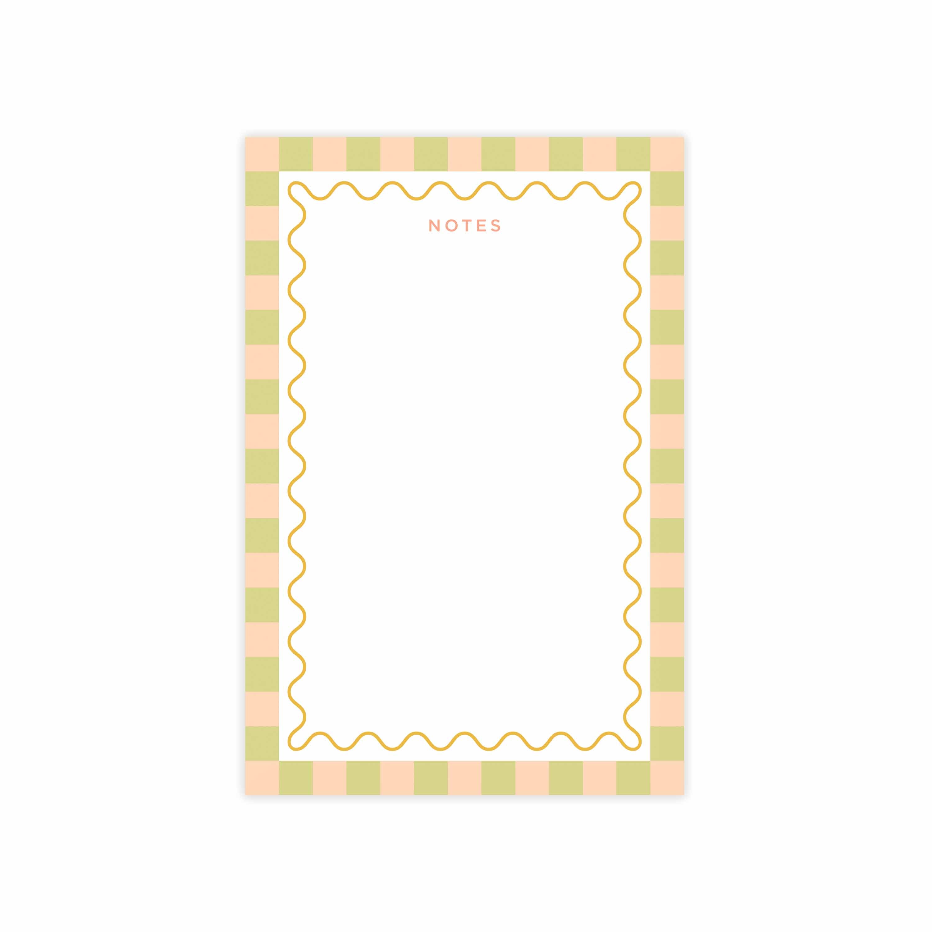 Note Checkerboard Checkerboard Waves Notepad – Line and Kind Paper Co.
