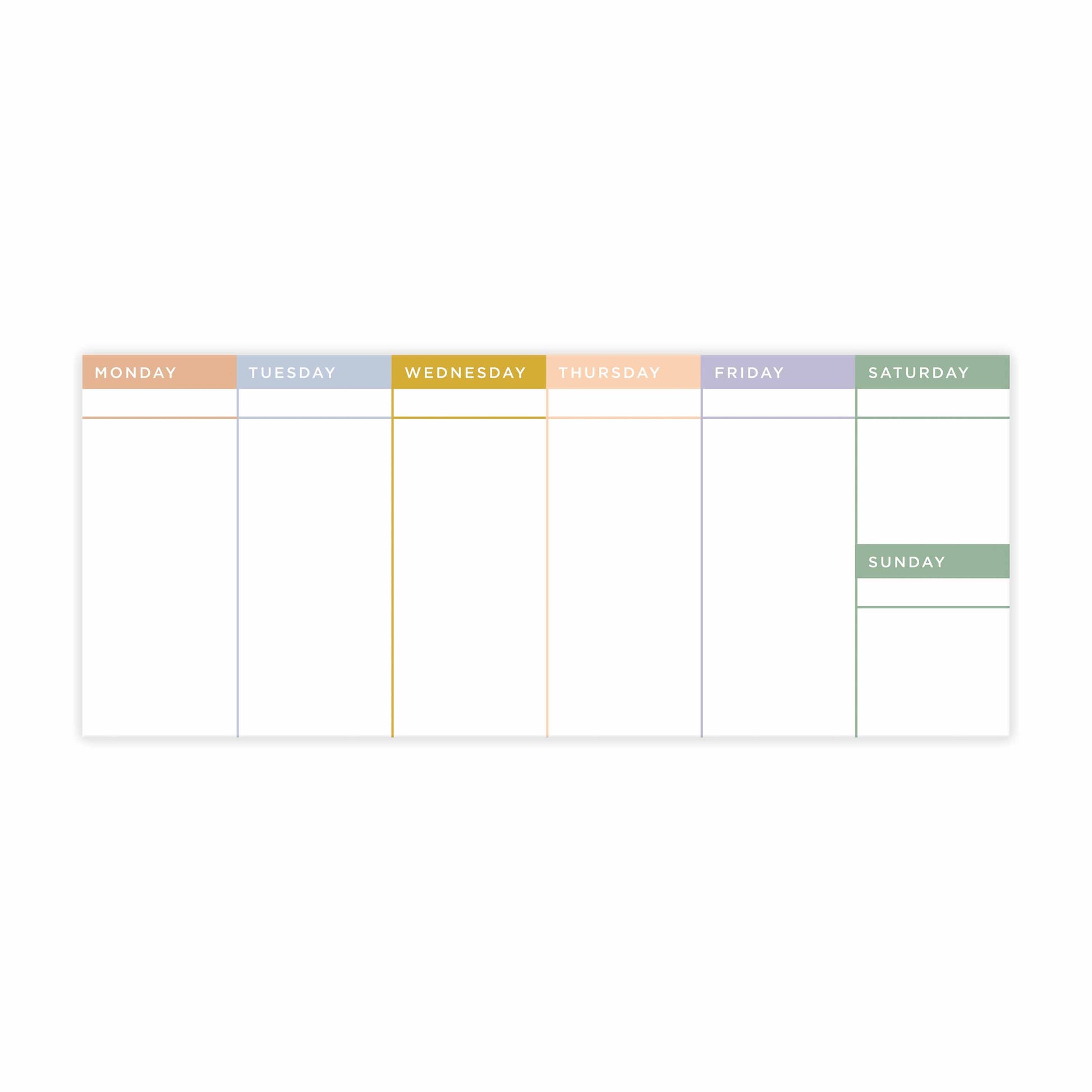 Colorblock Weekly Notepad – Line and Kind Paper Co.