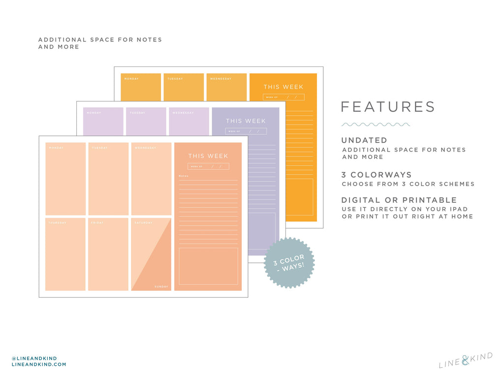 Colorblock Weekly Planner