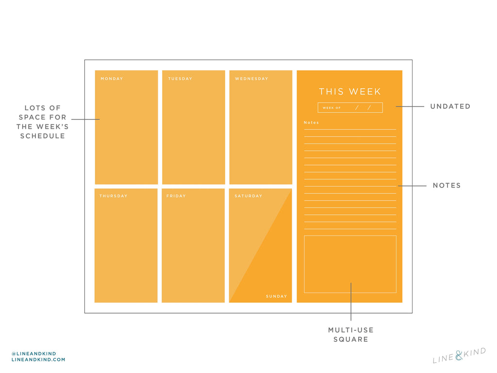 Colorblock Weekly Planner