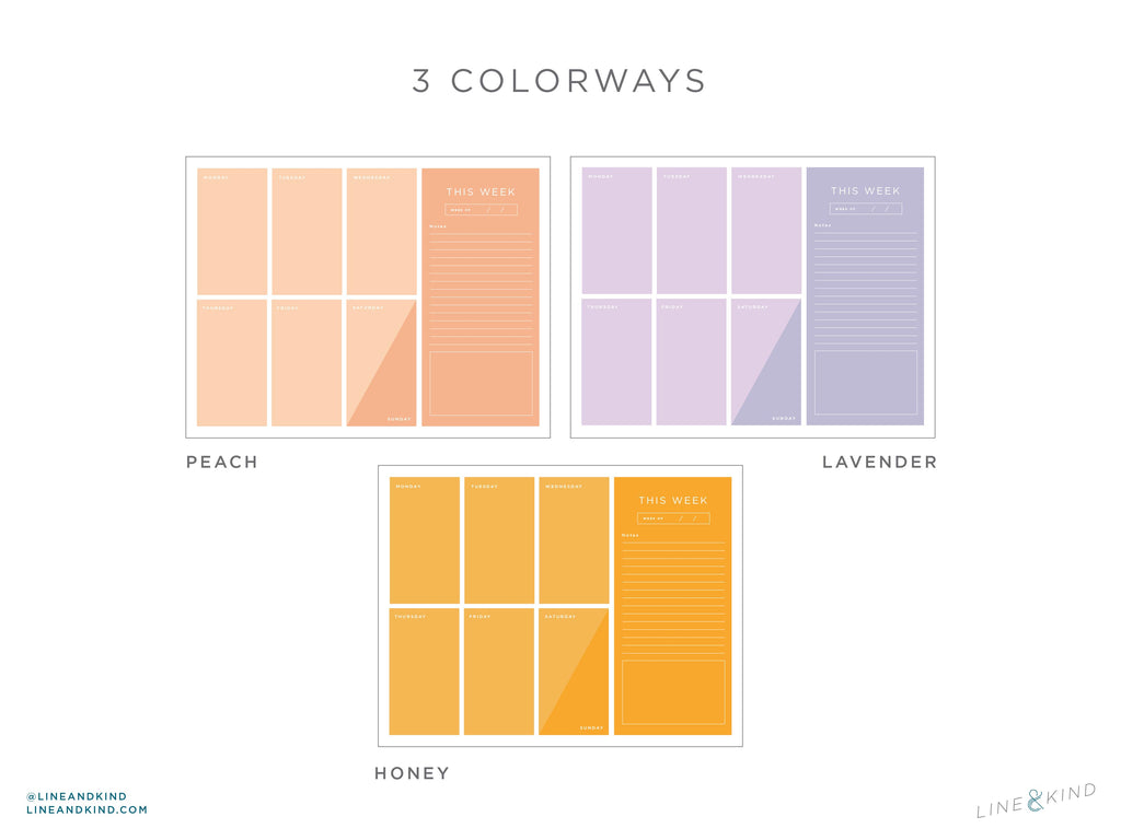 Colorblock Weekly Planner