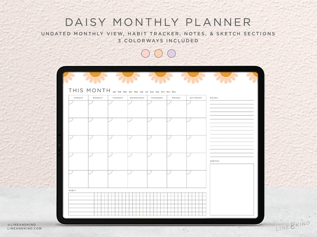 Daisy Monthly Planner
