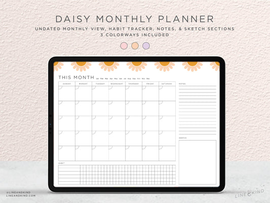 Daisy Monthly Planner