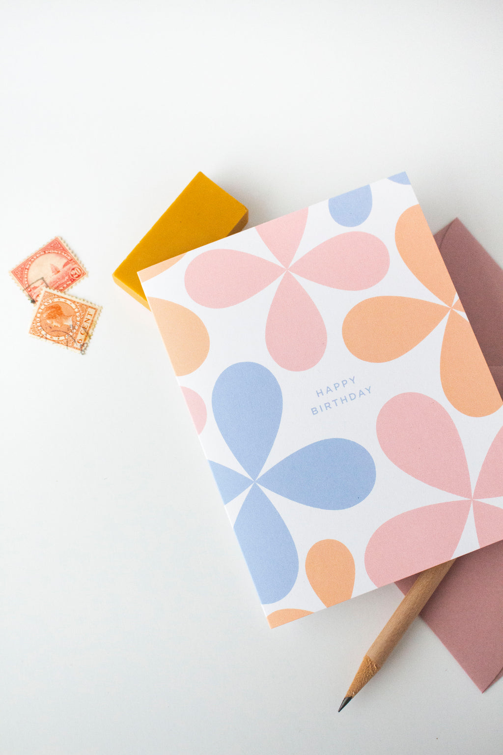 Abstract Flowers Birthday