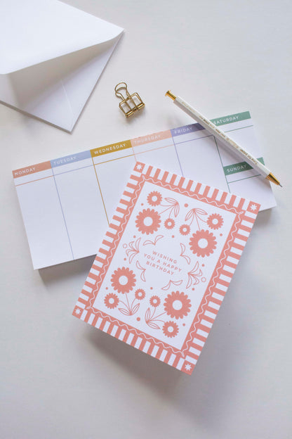 Blush Flowers Birthday