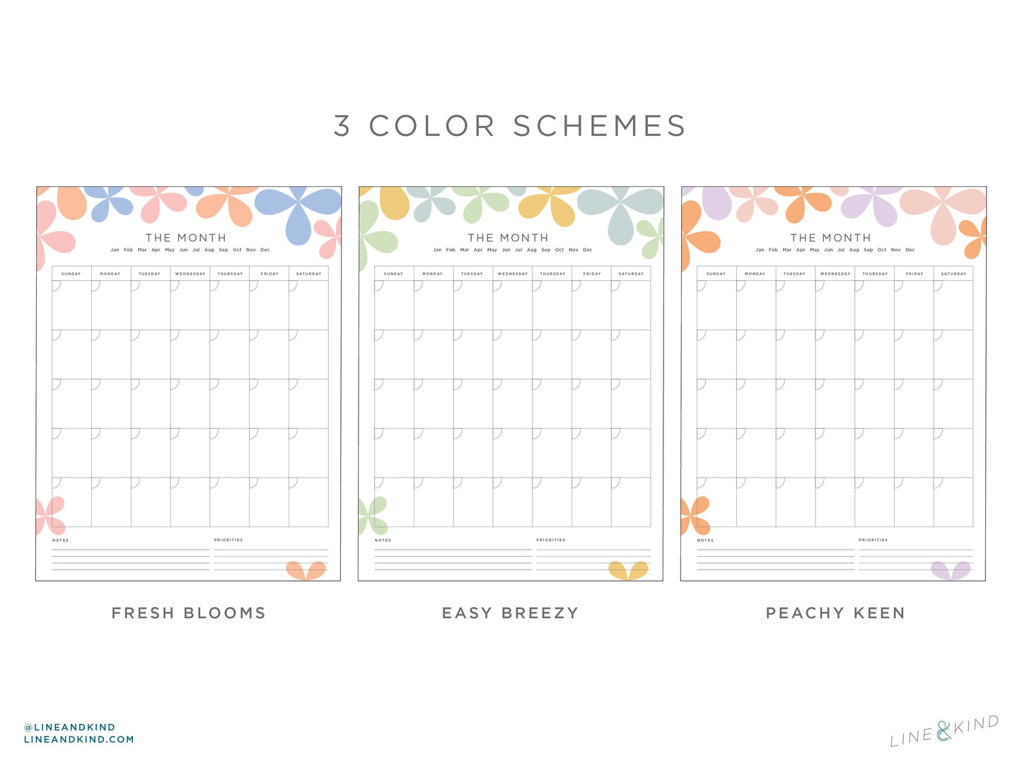 Floral Monthly Planner