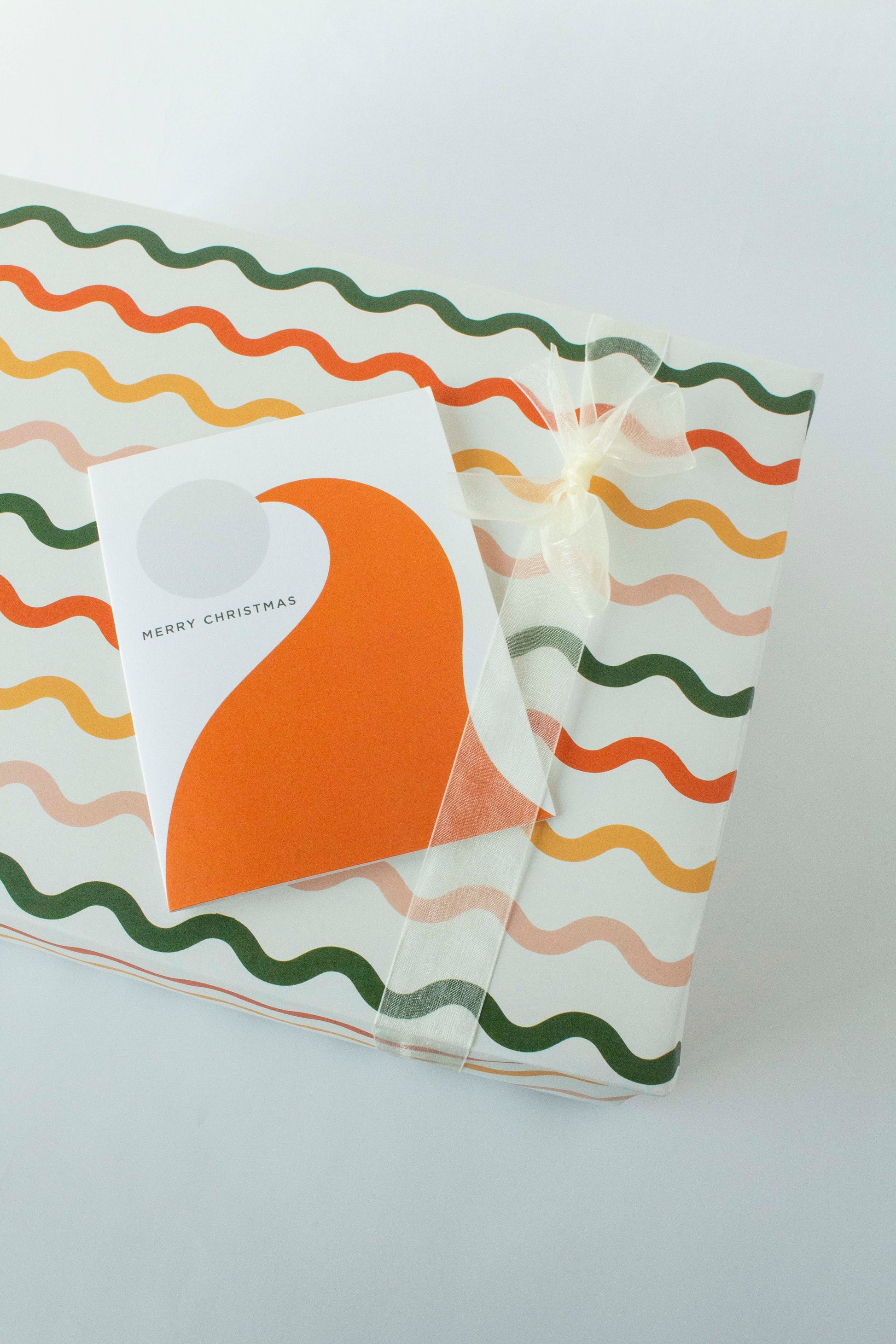 Wavy Ribbons Wrapping Paper