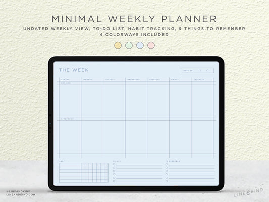 Minimal Weekly Planner
