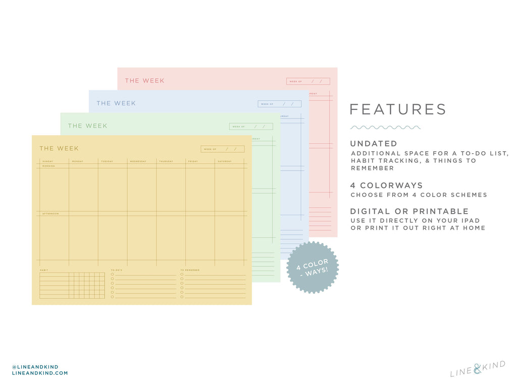 Minimal Weekly Planner