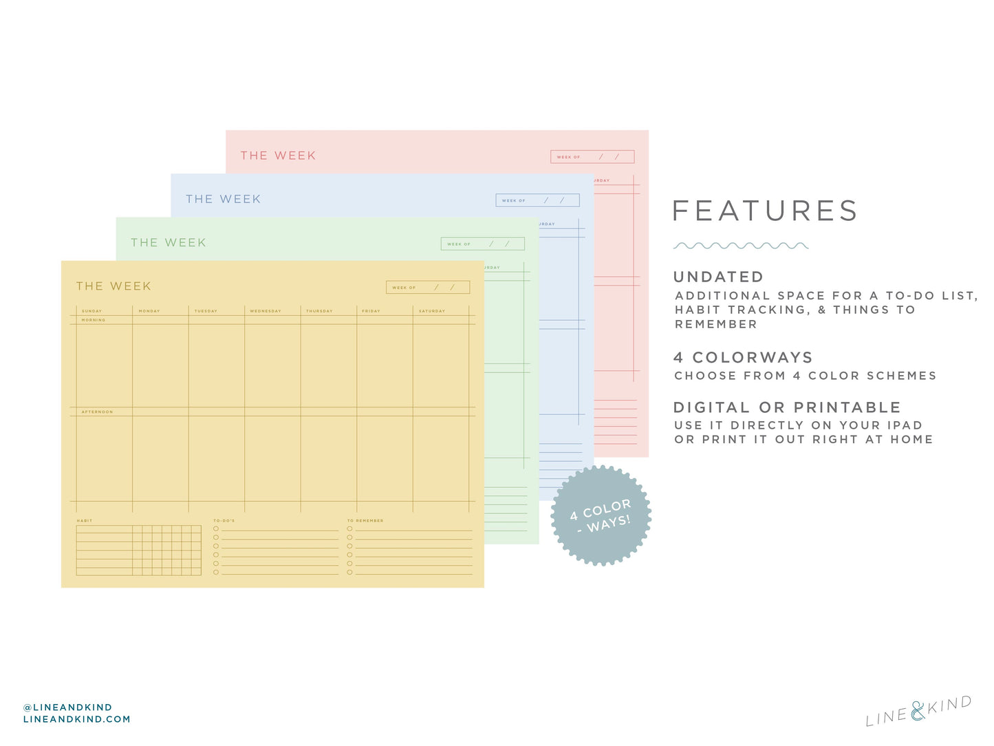 Minimal Weekly Planner