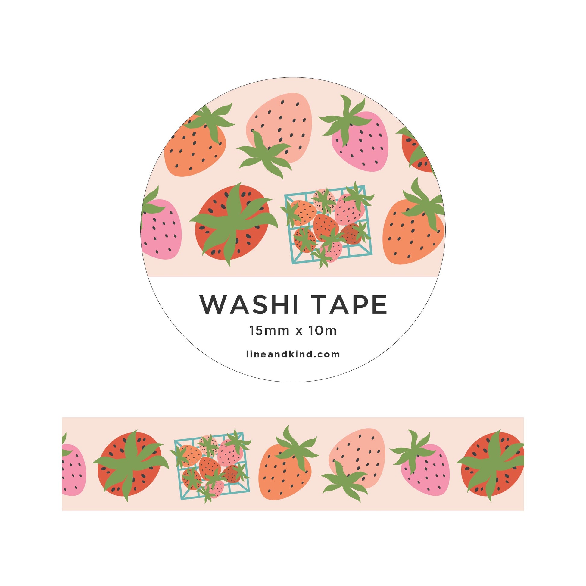 Freshly Picked Strawberries Washi Tape