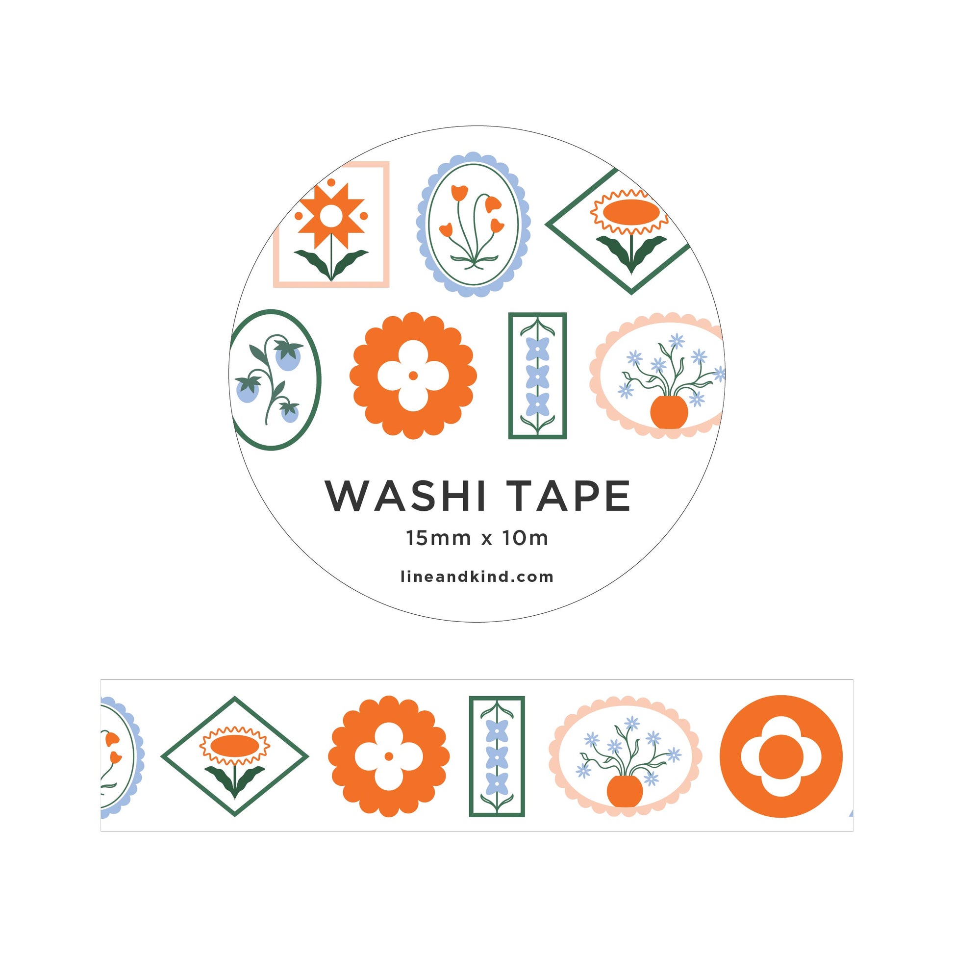 Floral Postage Washi Tape