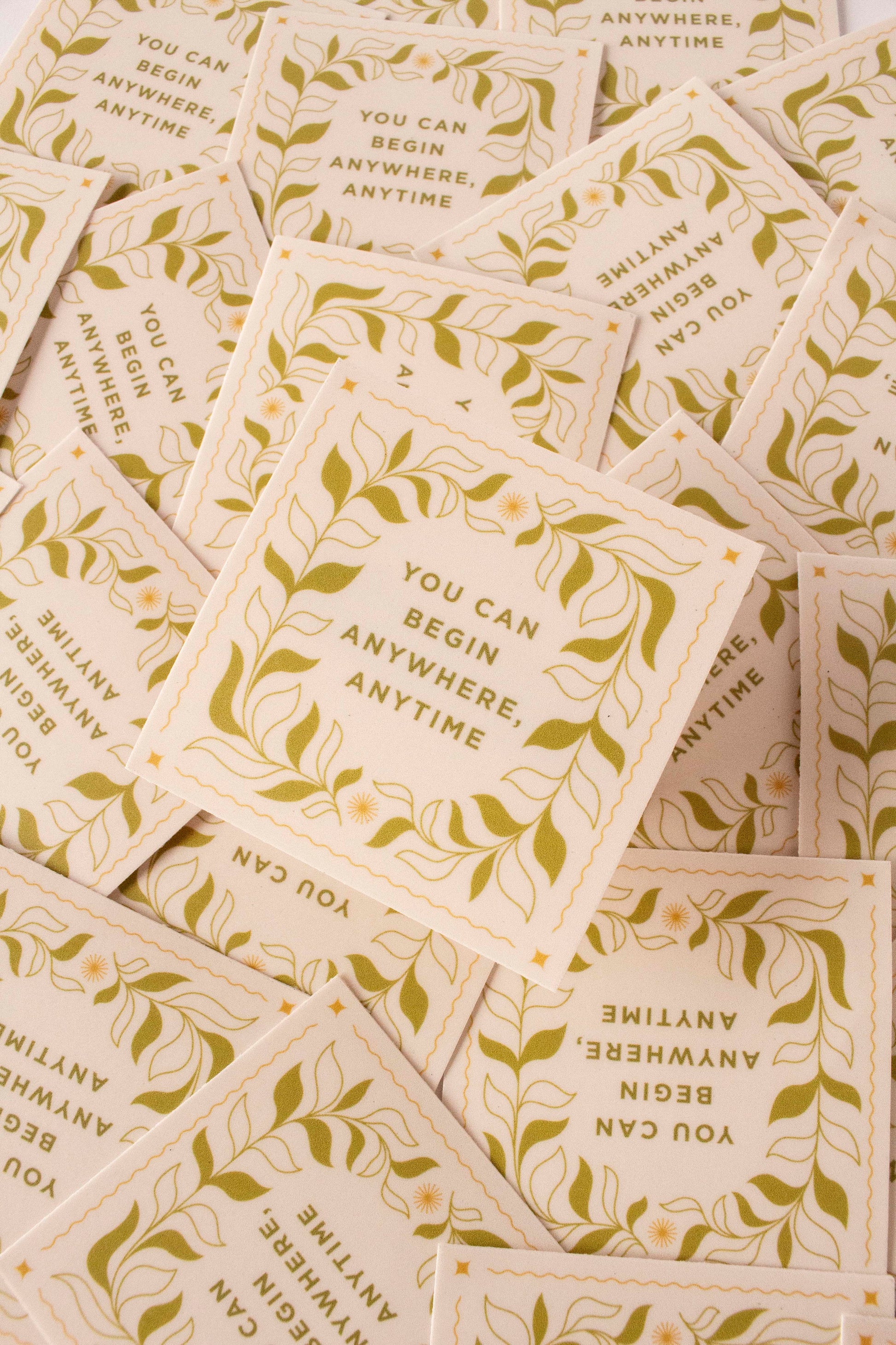 You Can Begin Anywhere, Anytime