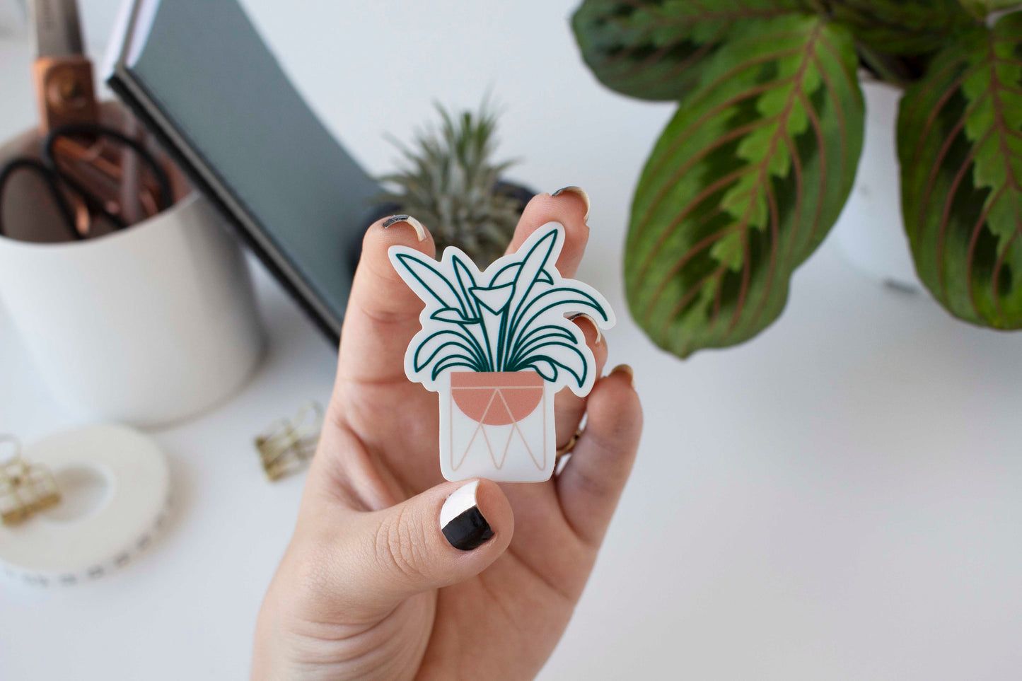 Fern in a Plant Stand Sticker
