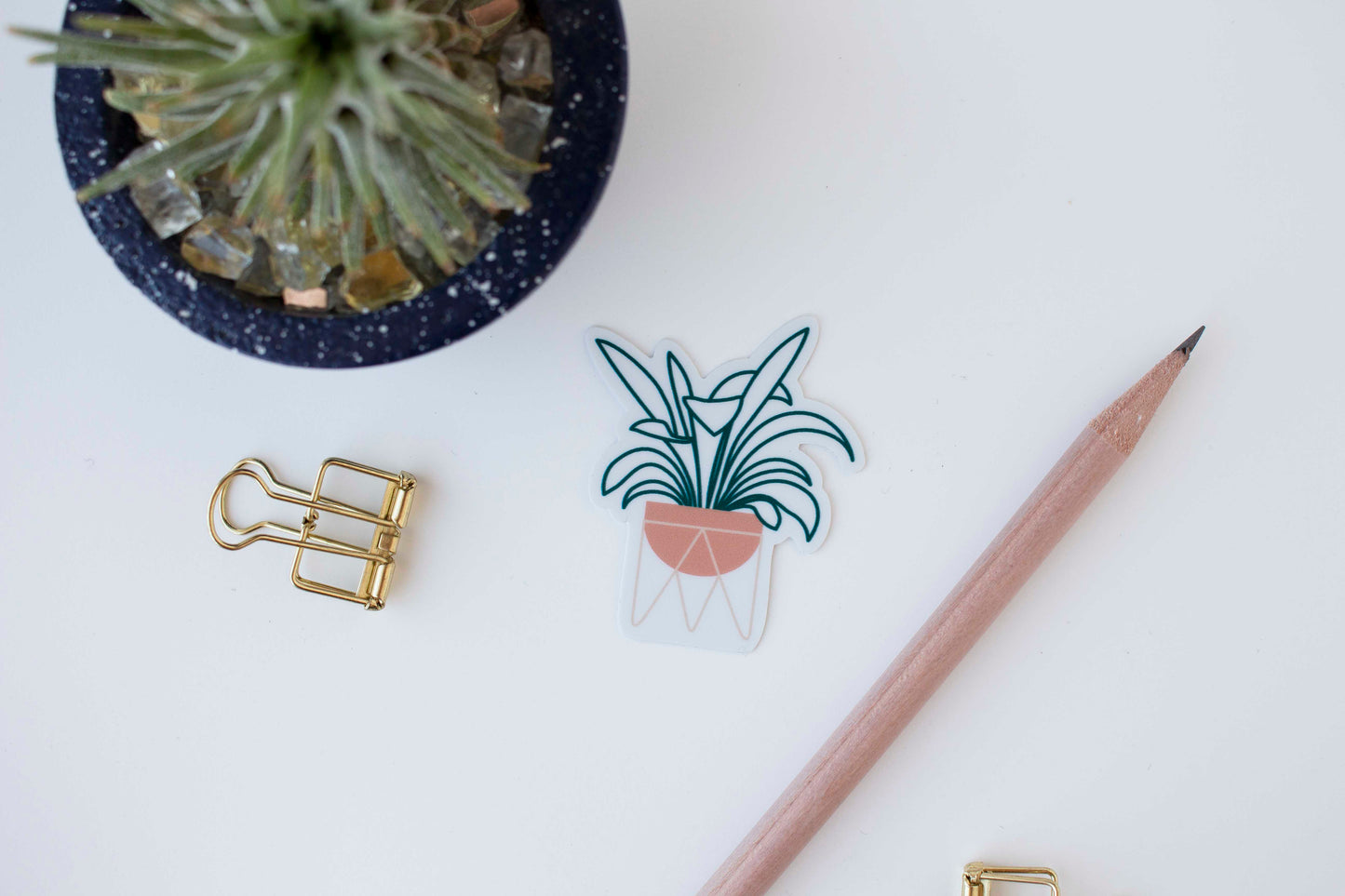 Fern in a Plant Stand Sticker