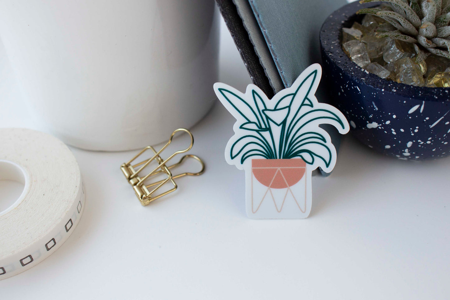 Fern in a Plant Stand Sticker