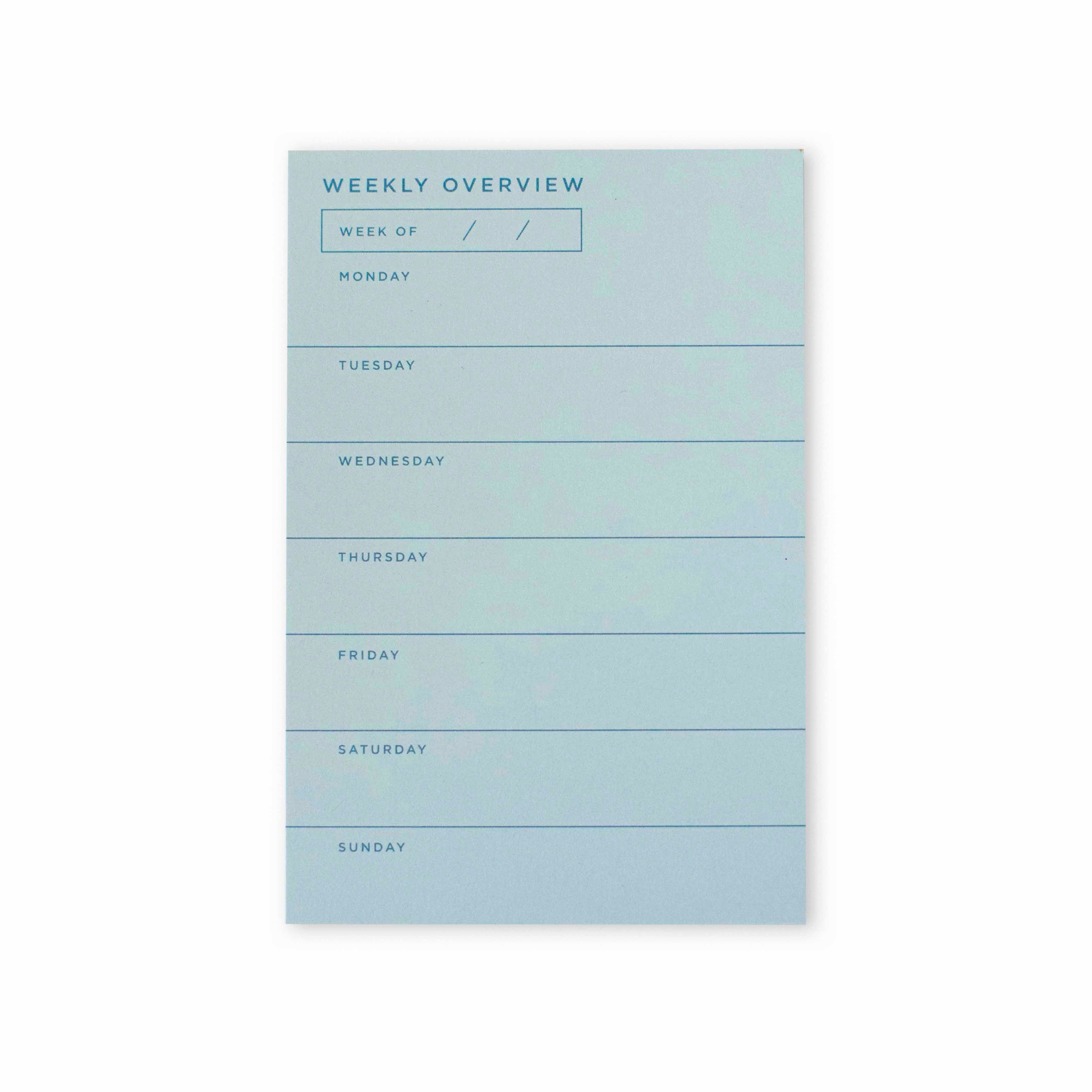 Weekly Overview Notepad – Line and Kind Paper Co.